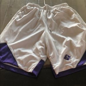 Jordan retro 7 purple and white b ball shorts